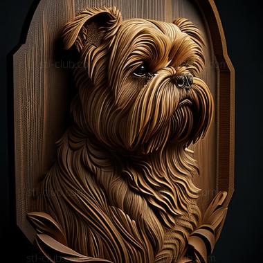 3D model st Belgian Griffon dog (STL)